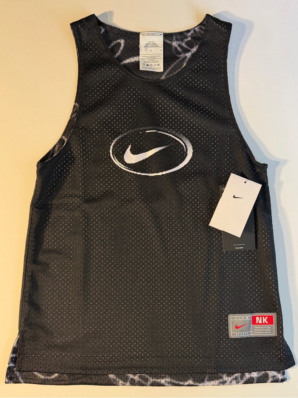 NWT Nike | Kids’ Culture Of Basketball Reversible Jersey Tank White Black Swoosh